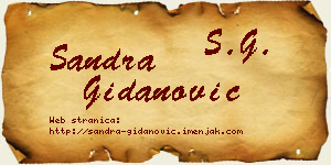 Sandra Gidanović vizit kartica